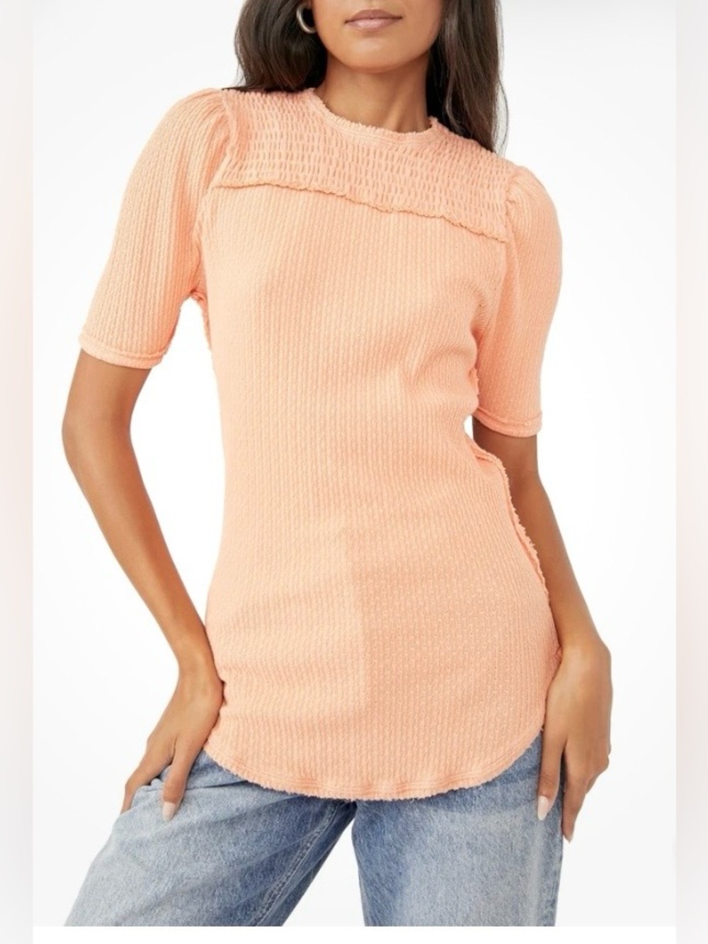 🆕 Women’s Free People Care Red Delicious T-Shirt in Sunset Drive. XL. NWT